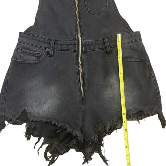 UNIF front zip denim overall shorts - Picture 6 of 7